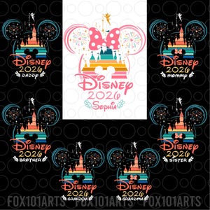 Personalisierter Familienausflug 2026 Svg Png, Familienurlaub 2026 Svg, Geburtstags-Familien-Svg, Schloss-Shirts, Familien-Squad Svg, Magisches Königreich Svg