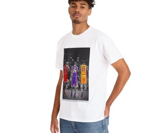 Unisex white cotton t-shirt legends Jordan James Bryant