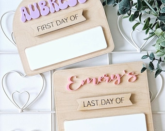 Personalized First Day of School Sign: Reusable Photo Prop