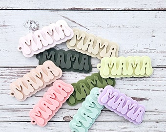 Mama Keychain | Acrylic Name Key Chain | Diaper Bag Mama Keychain | Mom Keychain | Mama Gift | Gift for Her Mother's Day Gift Nursery Decor