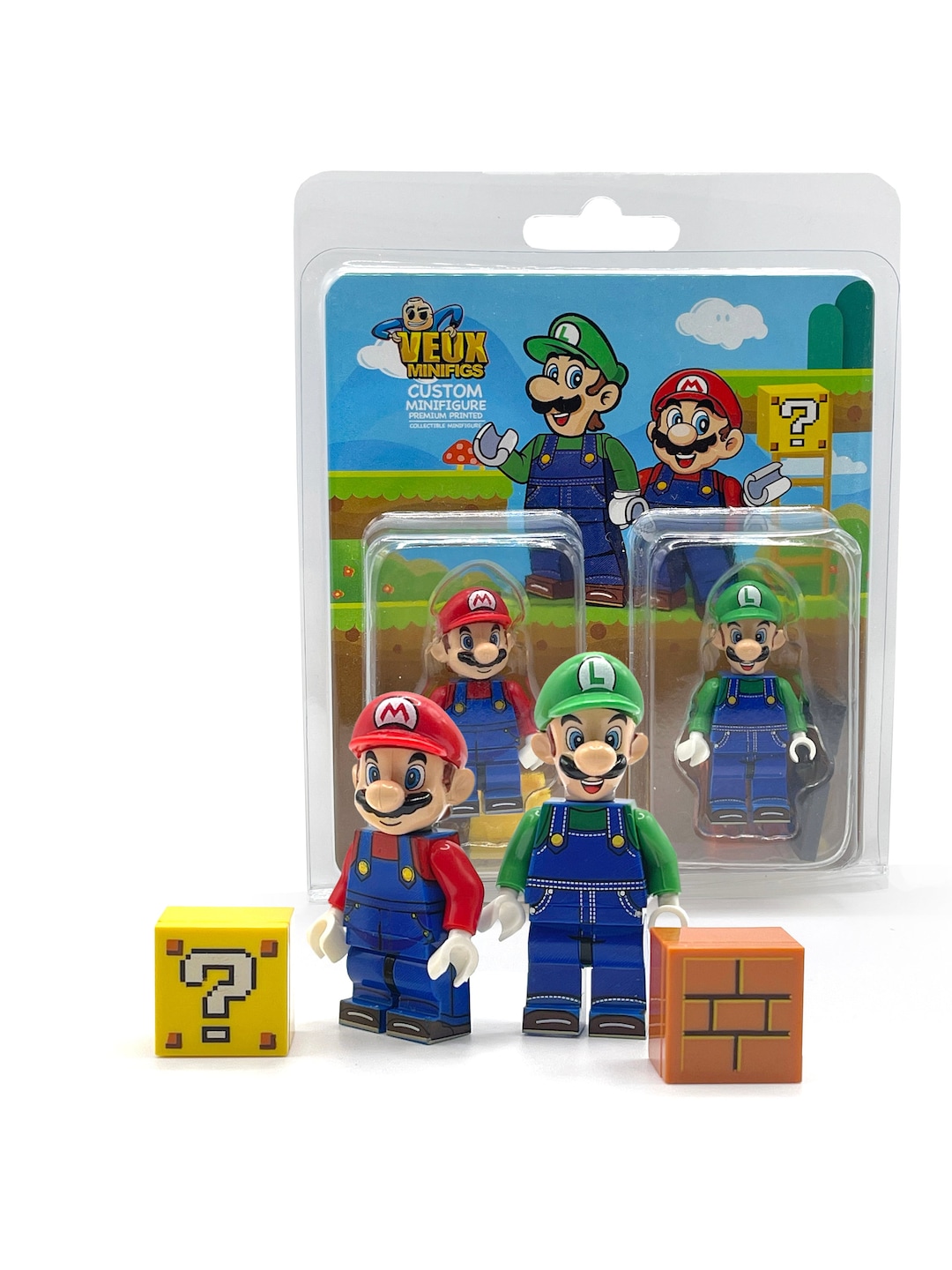 Mario and Luigi Custom Minifigures Etsy UK