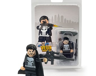 The Punisher Custom Minifigure With Action Arms Etsy