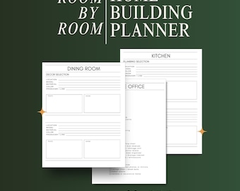 Planificador de casas de ensueño, organizador y guía de selección de diseño de interiores para obra nueva, rastreador de proyectos de casas nuevas, carpeta de construcción de viviendas