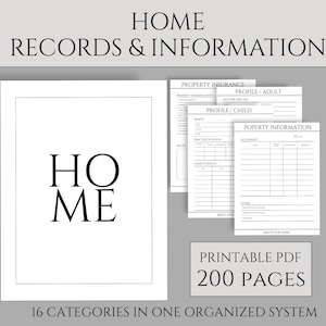 Carpeta imprimible para la gestión del hogar: Planificador de emergencias, historial médico y presupuesto (Descarga en PDF)