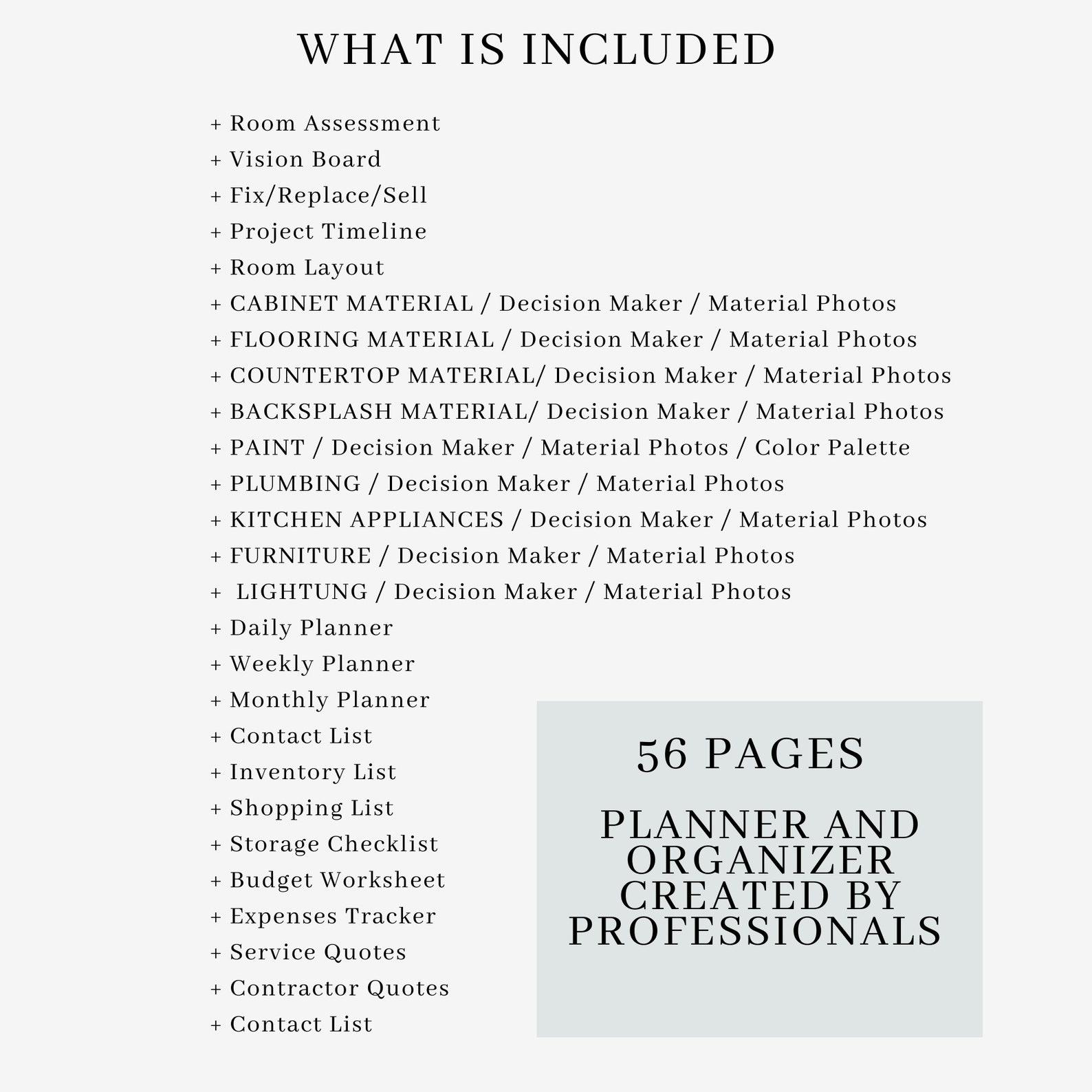 View of Kitchen Renovation Planner: Budget & Design Template (56 PDF Pages) - Etsy