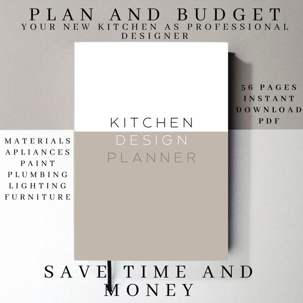 Renovation Planner Kitchen, Interior Design Project Planner, Home Planner, Home Organization, Renovation Budget,  Excel Sheet Renovation