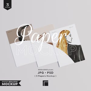 Vertical Paper Mockup: DIN A Poster Template (JPG, PSD)