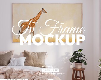 16x9 Tv Frame Mockup, Mock Up Frames Set Horizontal, Samsung Tv Art