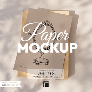 A4 Paper Mockup: DIN A Ratio Poster Template (JPG, PSD Files)