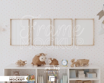 Nursery Frame Mockup: Home Interior, PSD Smart Object (Digital Download)