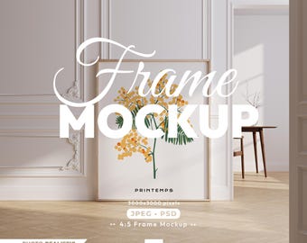 4:5 Frame Mockup, Poster Template Aspect 4x5, Photo Frame Mock Up