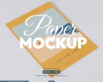 Vertical Paper Mock Up, A4 Paper Mockup, Print Poster Psd Template
