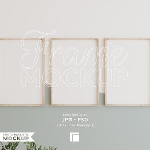 Maqueta de 3 marcos en la habitación de los niños, maqueta realista de marco para habitación de niños, plantilla de marco para habitación de niños, marco para guardería, maquetas fotorrealistas