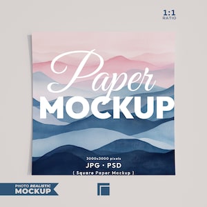 Fyrkantig pappersmodell, 1x1-pappersaffischmodell