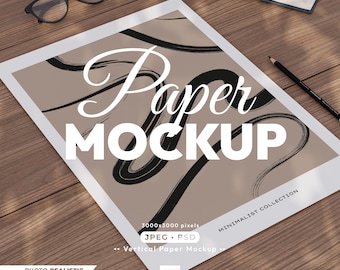 A4 Paper Mockup, Print Poster Psd Template DIN A, Blank Paper Mock Up