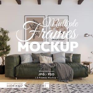 2 Rahmen Mockup, Vertikaler Schwarzer Rahmen Mockup, Wand Kunst Mock Up Set