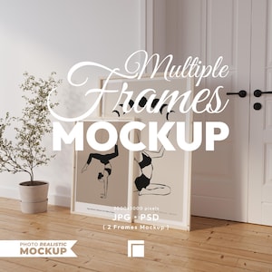 Mock-up met 2 verticale lijsten, mock-upset met lijst, houten lijst