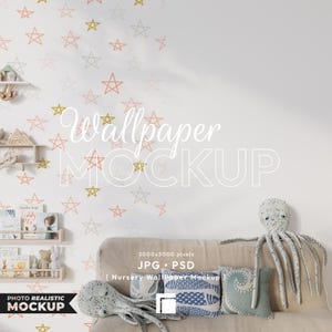 Wall Art Mockup PSD Template: Living Room Decor (Digital Download)
