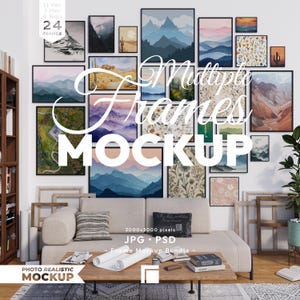 20+ Frames Mockup, Frame Mock Up Set, Gallery Wall Art Bundle Psd Template