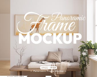 Panoramic Frame Mockup: 3x1 Panoramic Psd Template