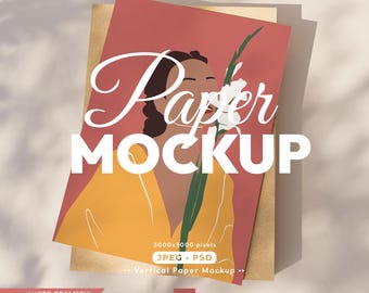 A4 Paper Mockup, Print Poster Psd Template DIN A, Blank Paper Mock Up