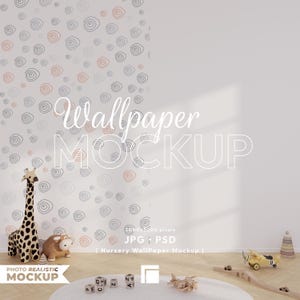 Wall Mockup PSD: Smart Object Wallpaper Template (Digital Download