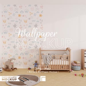 Nursery Wallpaper Mockup Template, Kids Room Wall Mockups, Wall Decal Mockup, Empty Wall Mockup, Baby Room Wall Mockup, Wall Art Mockup