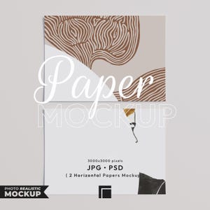 Horizontal Paper Mockup: Landscape DIN A Ratio, PSD Template (Digital Download)