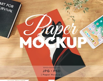 Vertical Paper Mockup, Print Poster Psd Template DIN A Aspect, Calendar Mock Up