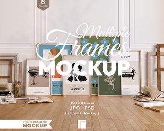 Ensemble de 6 maquettes verticales : maquette photo réaliste (fichiers JPG, PSD)