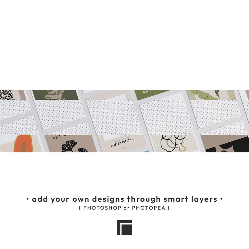 Etsy Shop Banner Mockup: with Multiple Paper Posters (PSD Template) image 8