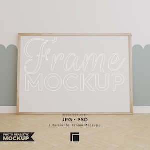 Mockup orizzontale per cameretta dei bambini, modello di poster per cameretta dei bambini moderna, cornice orizzontale per cameretta dei bambini, mockup di parete interna per cameretta dei bambini con cornice per ritratto
