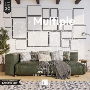 20 Vertical Frames Mockup, Print Posters Template, Black Frames Mockup, Frame Mockup Set, Twenty Vertical Frames Mockup