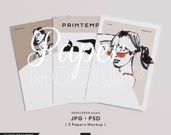 Vertical Paper Mockup: DIN A Print Poster Template (JPG, PSD)