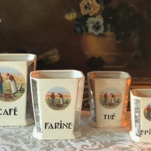 Antique French spice jars