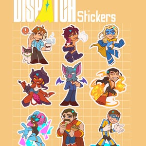 Dispatch glossy stickers (6x6cm)