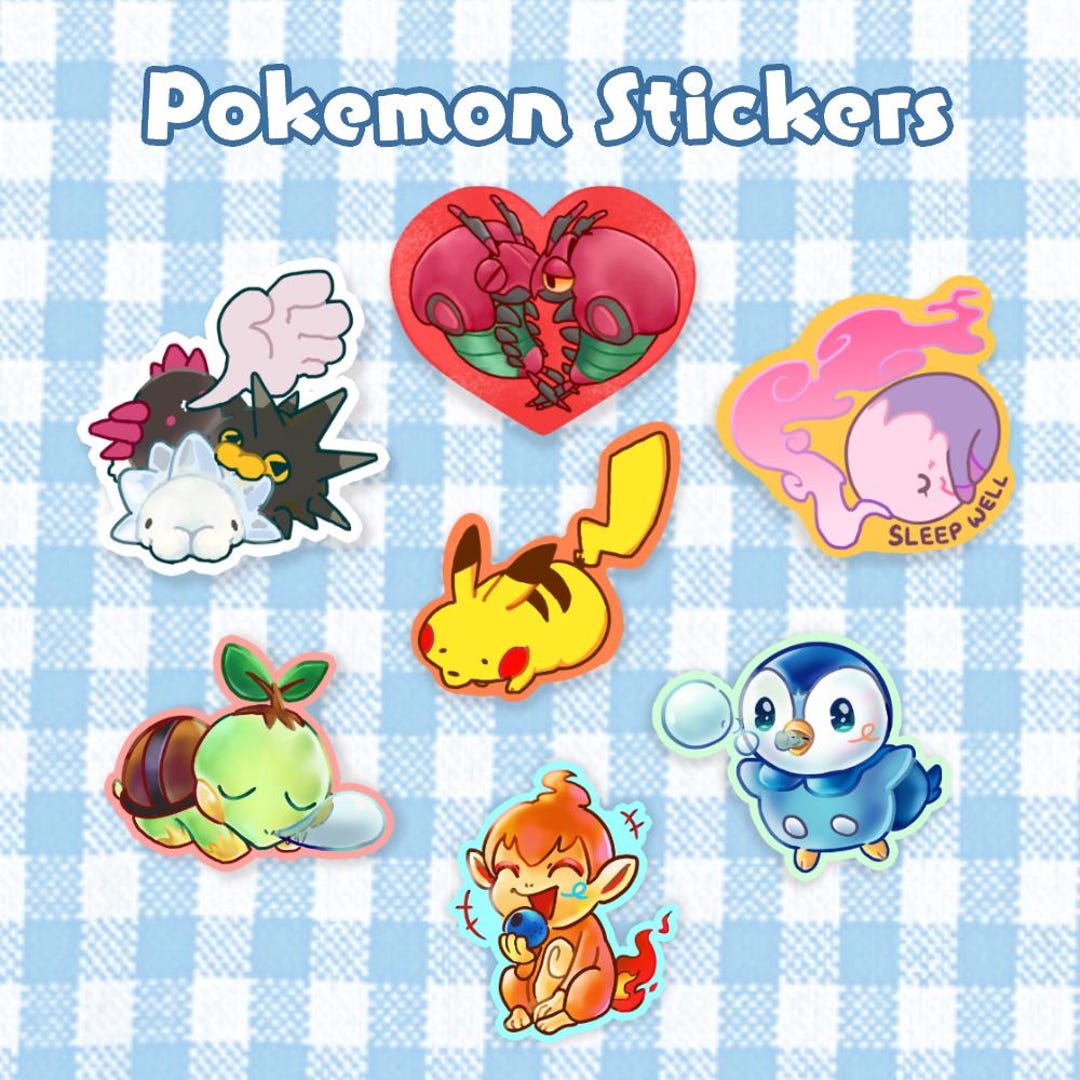 Pokemon Sticker Reward Pokémon Stickers - Etsy