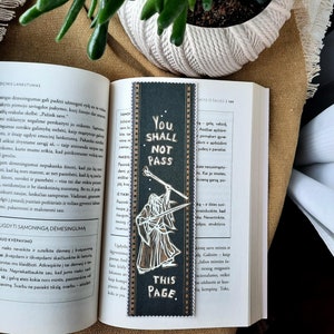 Bookmark - LEATHER - You Shall not Pass this Page Bookmark - LEATHER - You Shall not Pass this Page