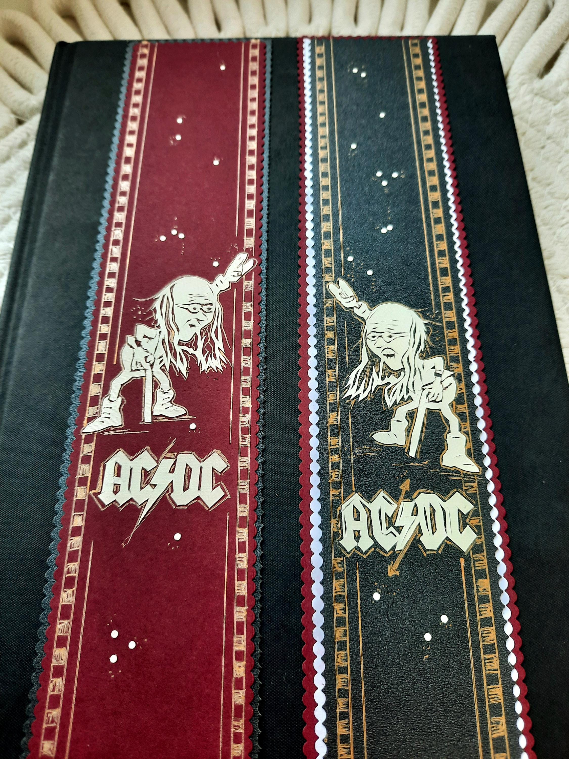 AC/DC Bookmarks Set: Handmade Rock Music Paper Cut - Etsy