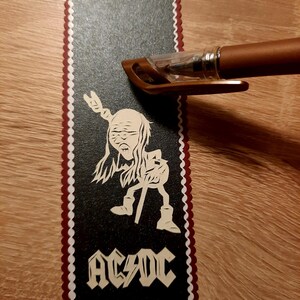 Paper Cut Rock Music - AC/DC Bookmark, Music - Hard Rock, Book Lover ...
