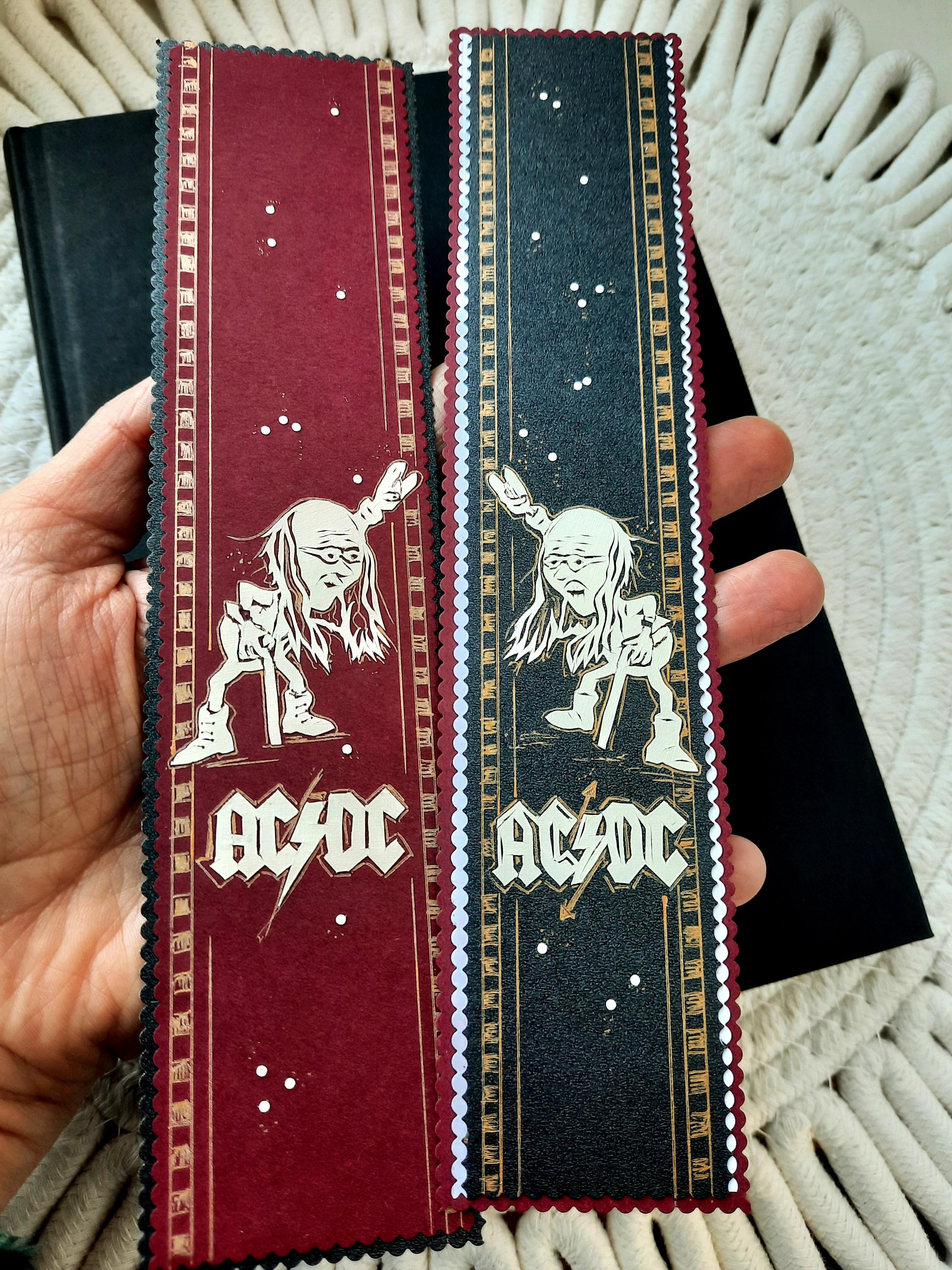AC/DC Bookmarks Set: Handmade Rock Music Paper Cut - Etsy