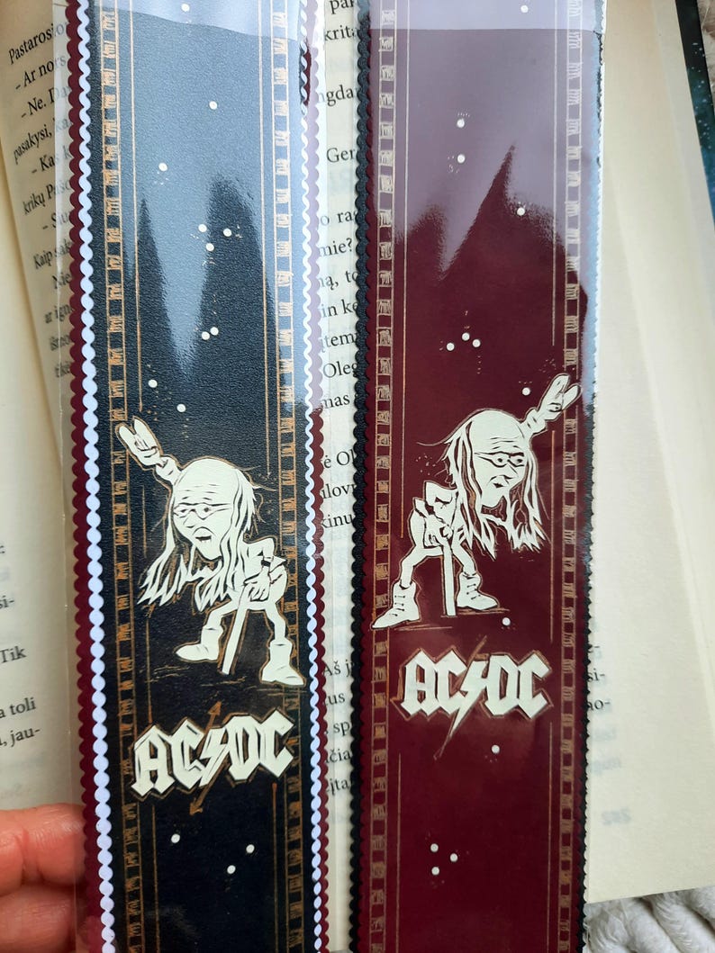 AC/DC Bookmarks Set: Handmade Rock Music Paper Cut - Etsy