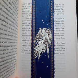 Dragon Art. Handmade paper cut Dragon bookmark, Fantasy Book Lovers Gift. Zero Waste Dragon lover Gift for Her, for girlfriend, for daughter