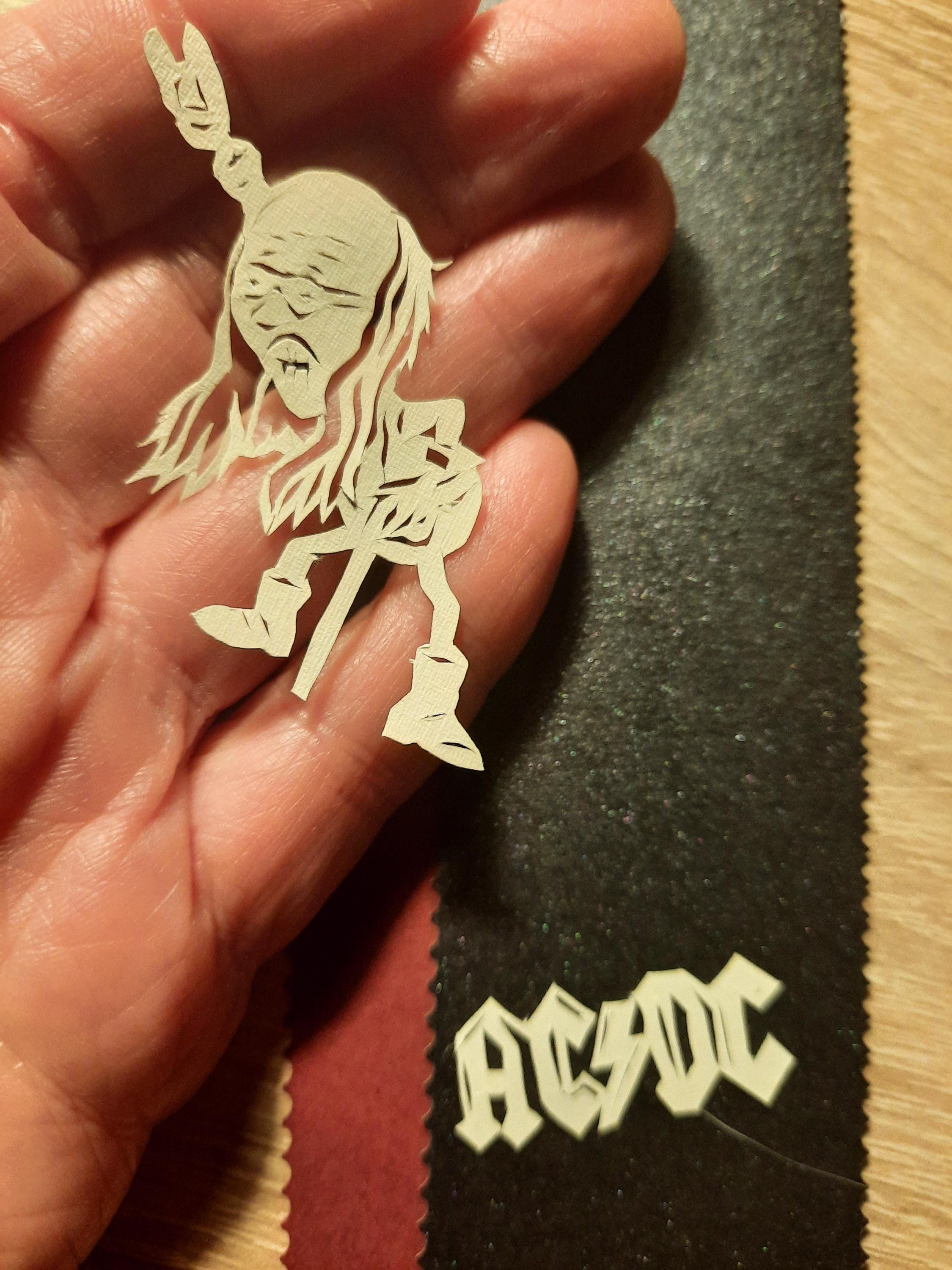 AC/DC Bookmarks Set: Handmade Rock Music Paper Cut - Etsy