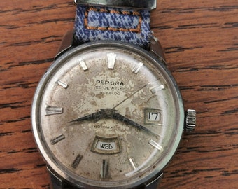 Perona des années 1950, AS 1700/01, montre jour/date automatique pour homme, maintien de l'heure, k298