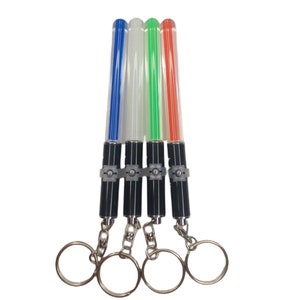 4x Red Blue Green and Pink Minisabers Set Lightsabers Star Wars Prop Keychain Gift Cosplay Fun Lightsaber Keyrings