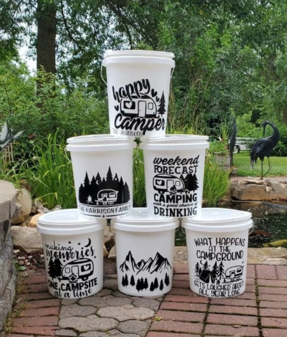 LED Light up Camping Bucket, 5 Gallon Light up Camping Bucket, Camping