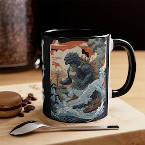 Godzilla Kaiju Mug, King Of The Monsters, Godzilla Art Gojira, Funny Graphic, Godzilla Art Mug, Godzilla Coffee Mug, Kaiju Mug, Gift for Men