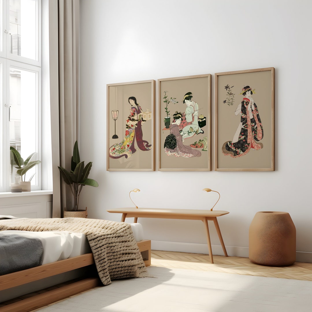 Japanese Prints Poster 3 Pack, Set 3 Piece, Japan Art Wall Print ...