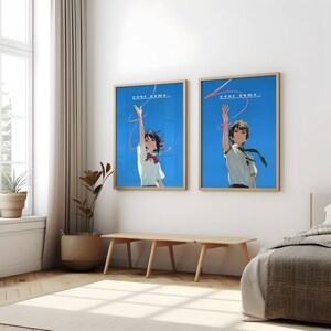 Your Name Poster 3 Pack, Your Name Anime Wall Print, Anime Poster, Anime Romantic Wall Art, Studio Ghibli Posters Print, Anime Art Print